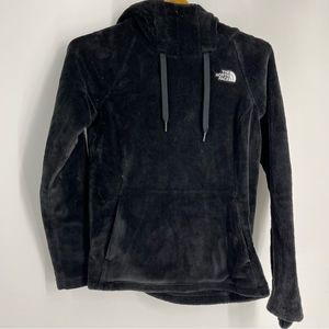 The North Face Hoodie Womens Small Black Cowl Neck Sherpa Fleece Pullover Jacket